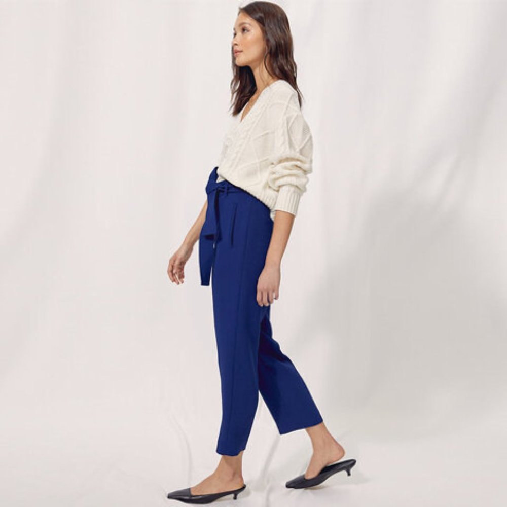 Aritzia Wilfred Tie-Front Pants (Cobalt Blue) - Size 4